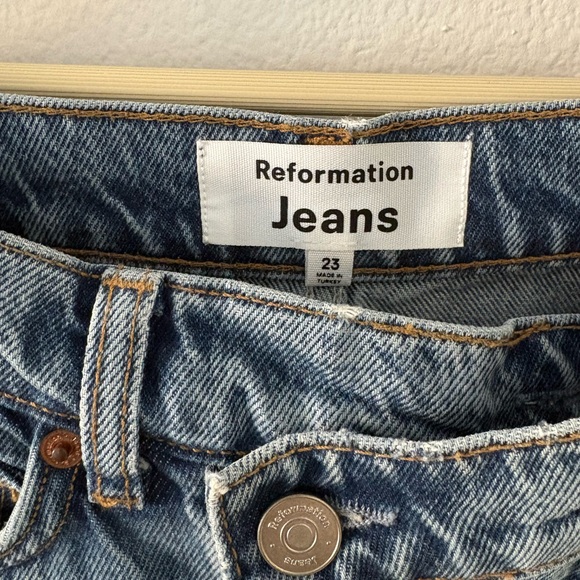 Reformation Blue Denim Jeans - Picture 2 of 5